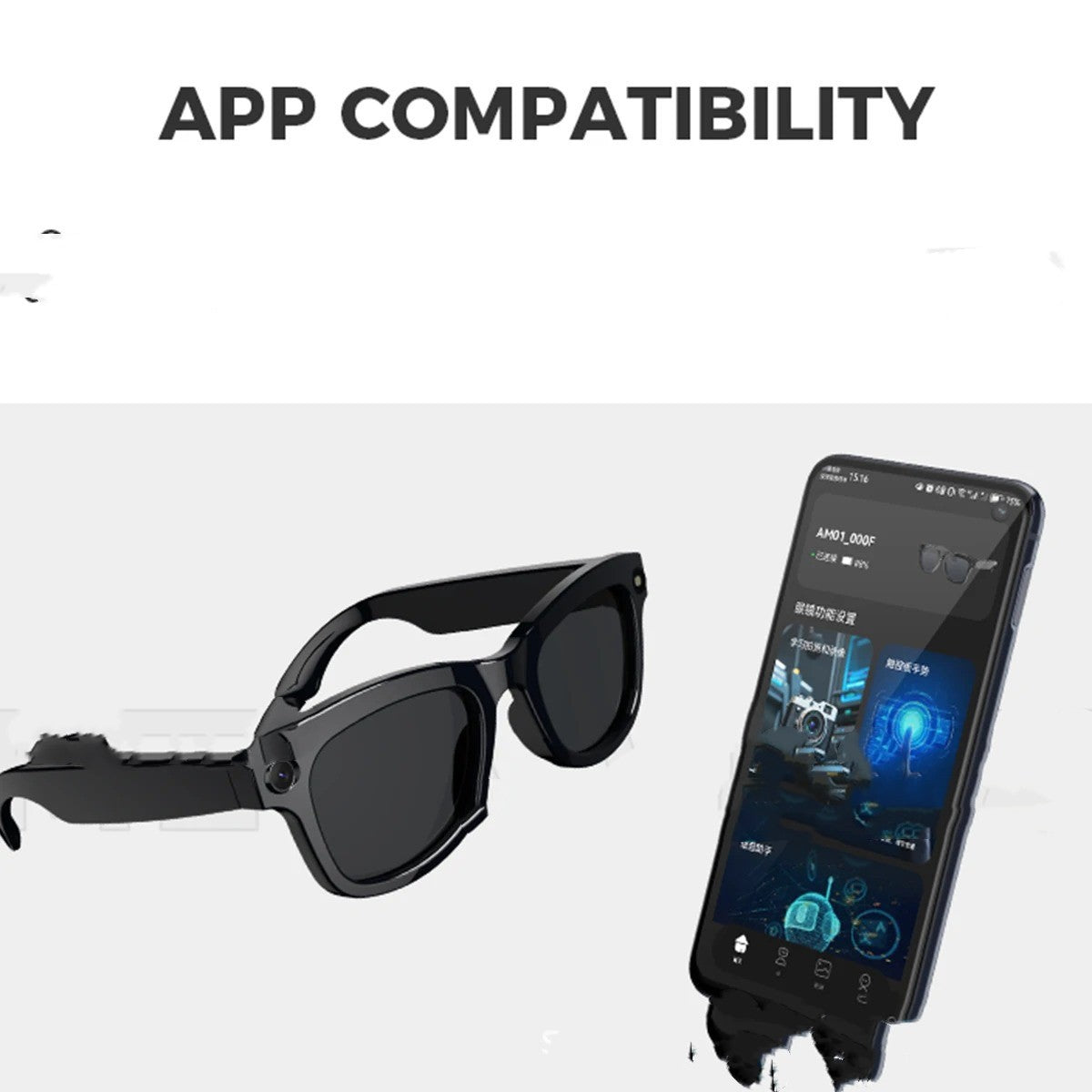 Techify AI Smart Glasses – Record, Call & Capture Hands-Free