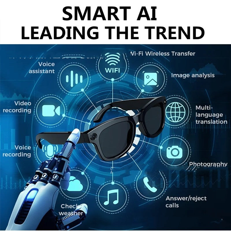 Techify AI Smart Glasses – Record, Call & Capture Hands-Free